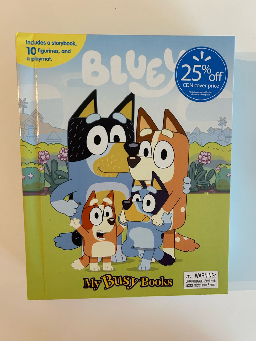 Bluey My Busy Books Playmat & Figurines Set - Blue, Tan, Black